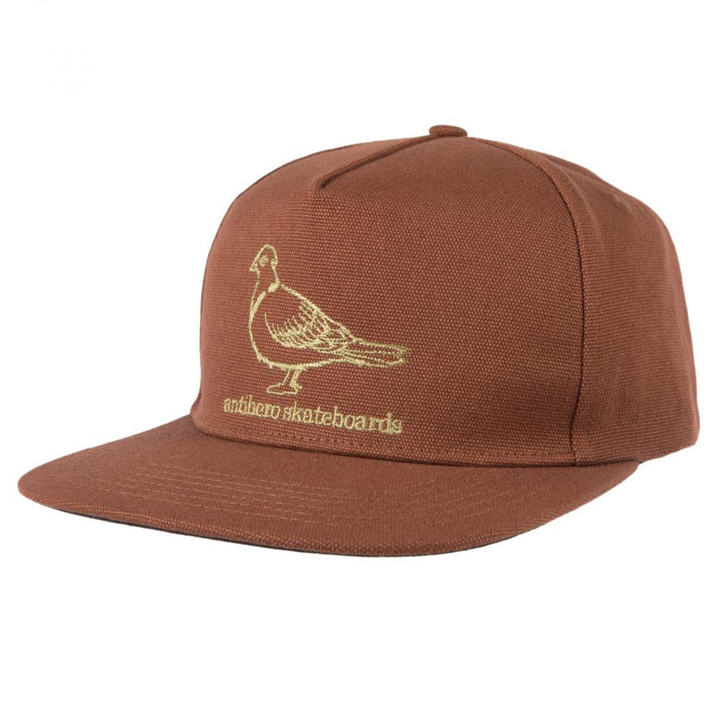 Anti Hero Basic Pigeon Logo Snapback Cap - Brown/Khaki