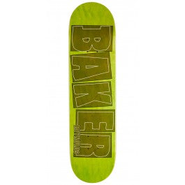 Baker Skateboards Andrew Reynolds Brand Name Lime Skateboard Deck - 8.00