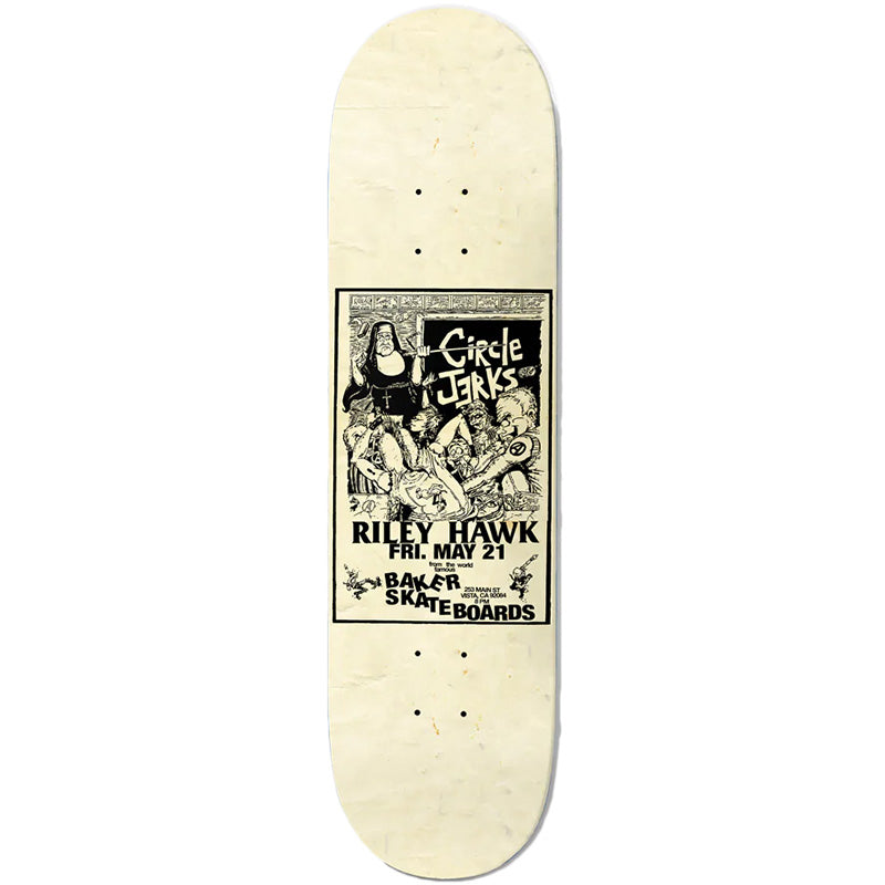 Baker Riley Hawk Circle Jerks Nun Skateboard Deck - 8.25
