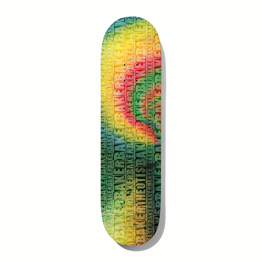 Baker Skateboards Theotis Repeat Rainbow Skateboard Deck - 8.00 (B2 Steep Concave)