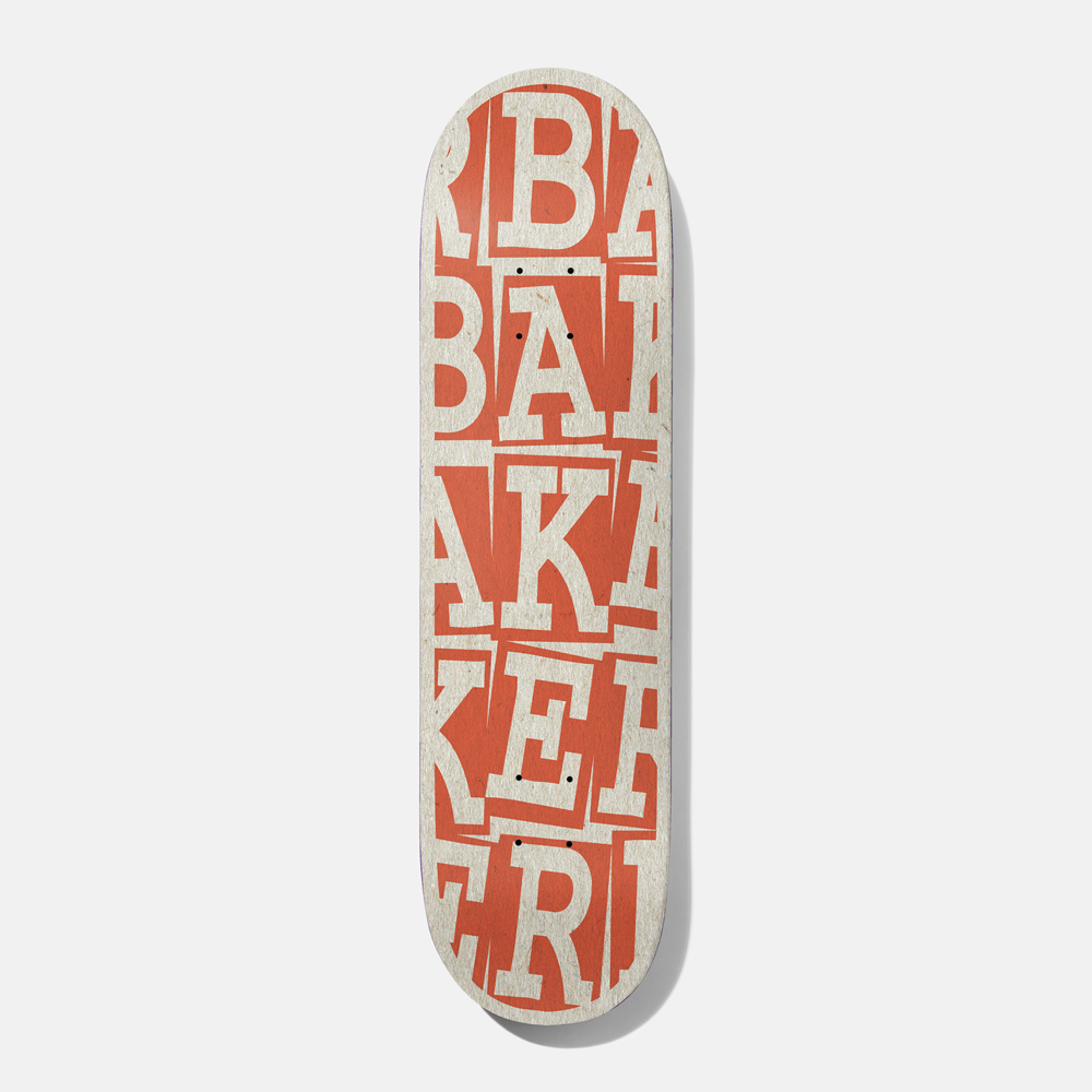 Baker Skateboards Tyson Ribbon Stack Rust Skateboard Deck - 8.38 B2 Shape (Steep)
