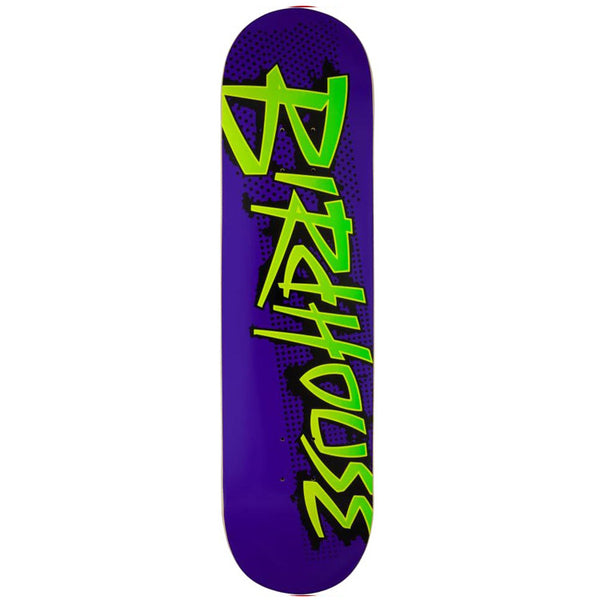 Birdhouse Splatter Logo Purple Skateboard Deck - 8.125