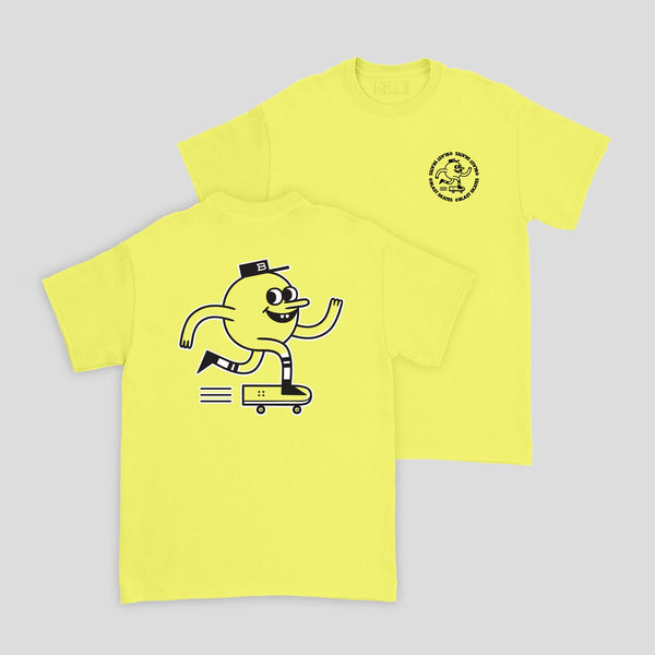 Blast Skates Mascot T-Shirt - Soft Yellow