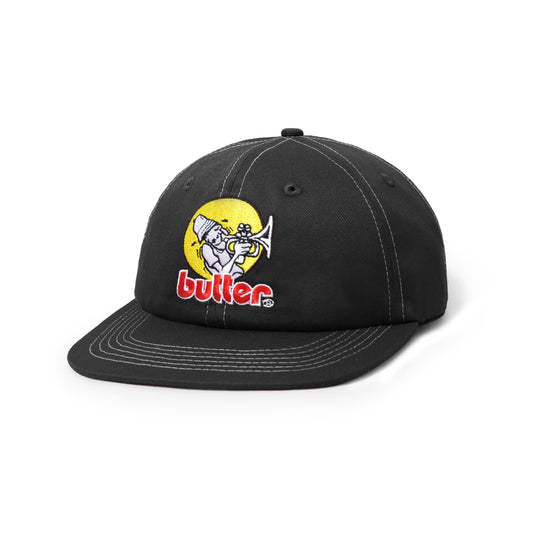 Butter Goods Brass 6 Panel Cap - Washed Black