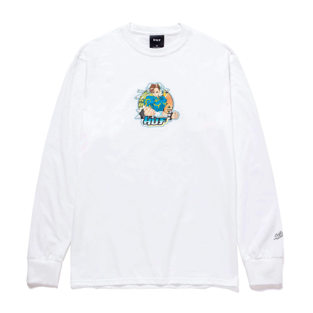 HUF X Street Fighter Chun-Li Long Sleeve T-Shirt - White