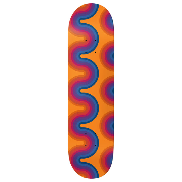 Call Me 917 Wavy Orange Slick Skateboard Deck - 8.18