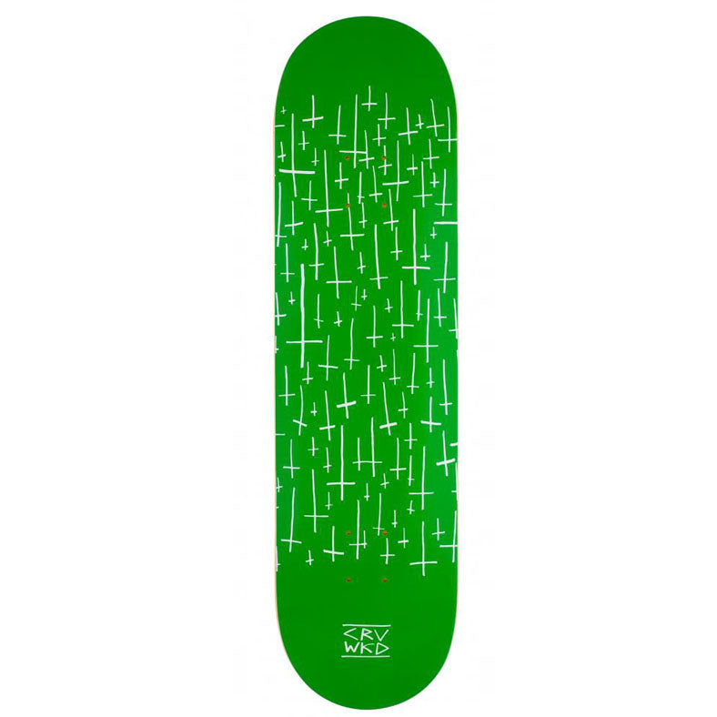 Carve Wicked Team Skateboard Deck Green - 8.25