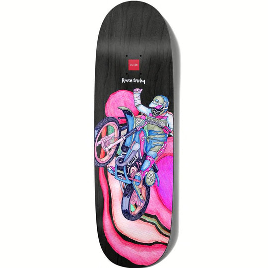 Chocolate Skateboards Raven Tershy Psych Bike, Shaped Skateboard Deck - 9.25