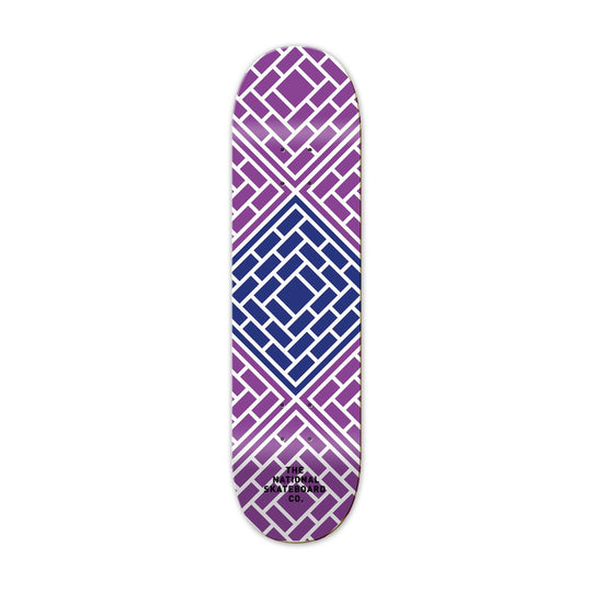 The National Skateboard Co. Classic Purple Logo Skateboard Deck - 8.00