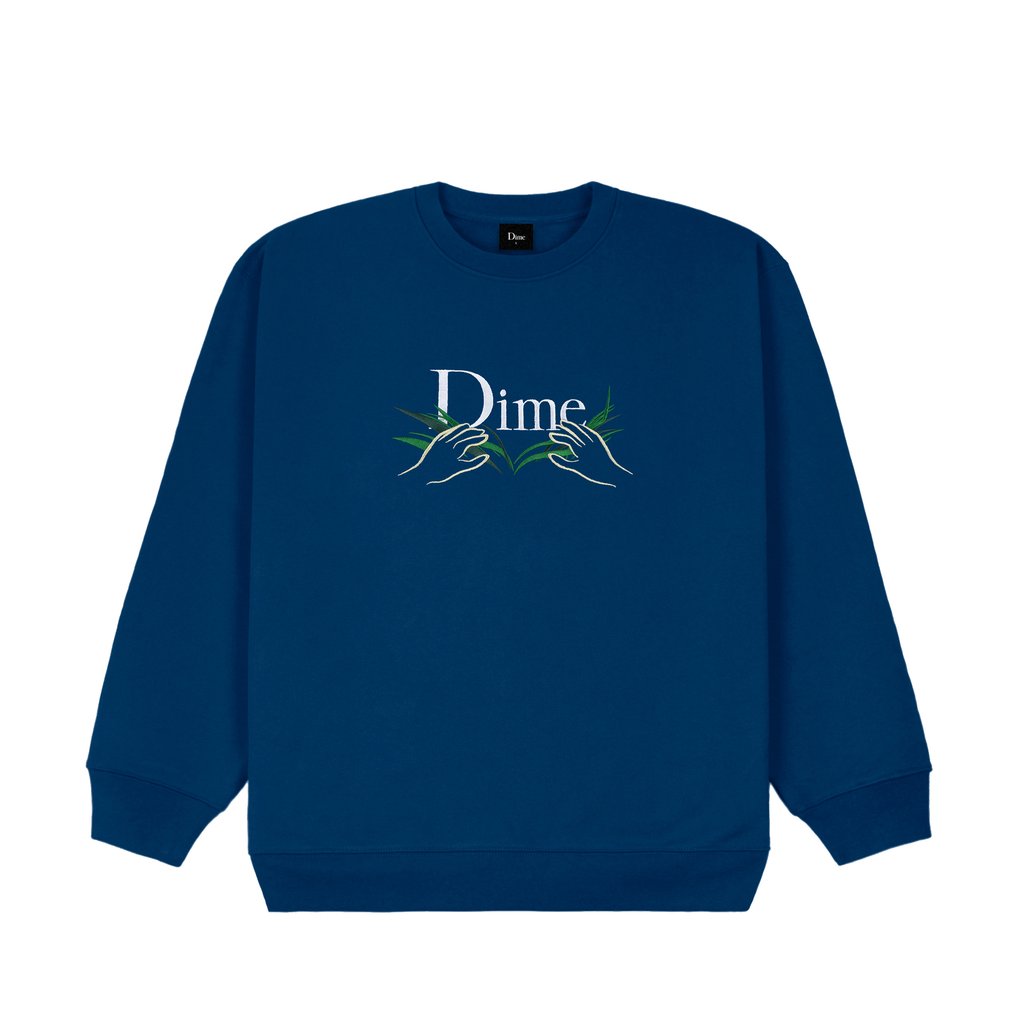 Dime MTL Classic Grass Crewneck Navy – Slugger Skate Store