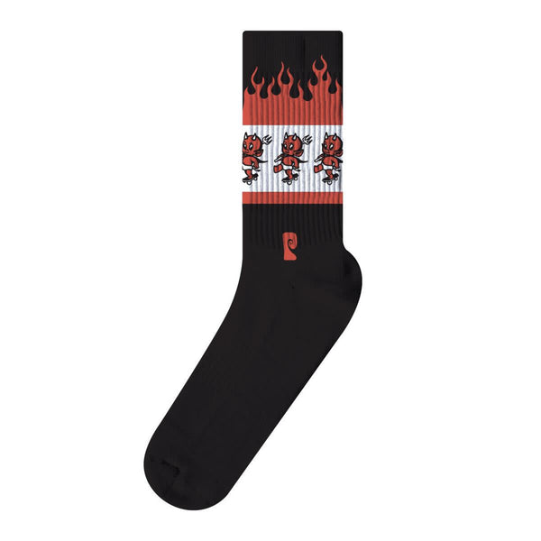Psockadelic Devil Skates Psocks - Black (Socks)
