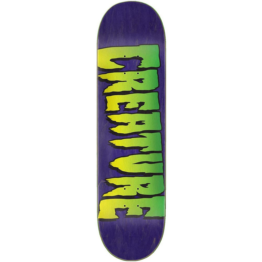 Creature Stump Logo Purple Skateboard Deck - 8.25
