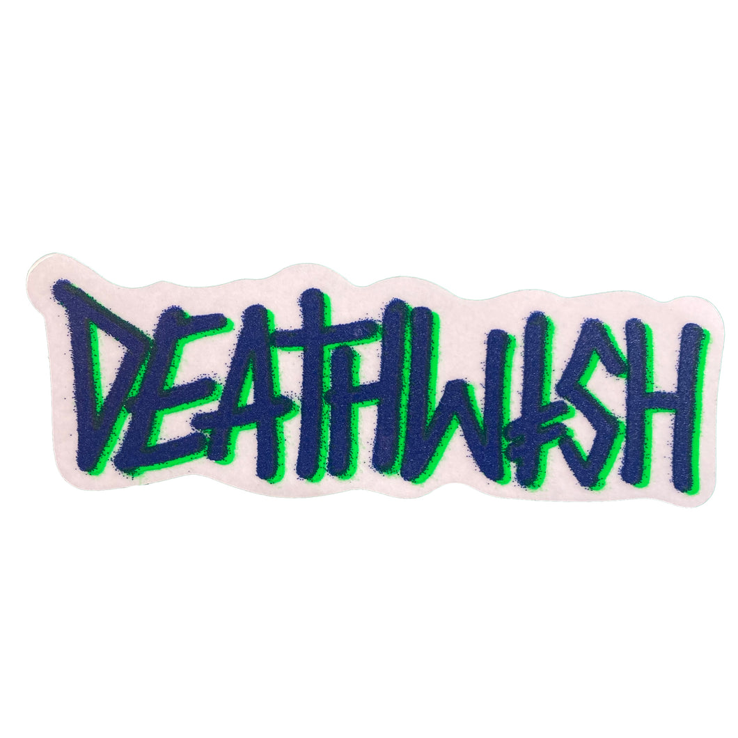 Deathwish Skateboards - Deathspray Sticker - Blue/Green
