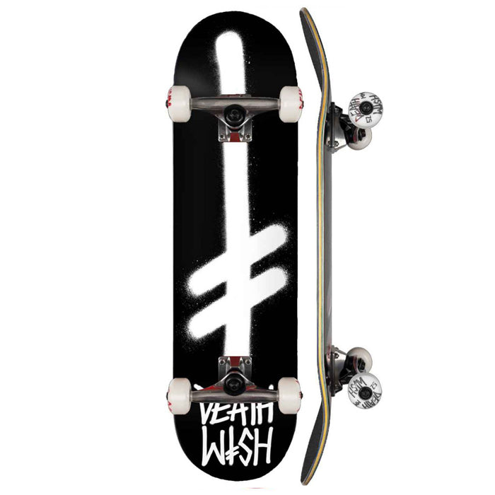 Deathwish Gang Logo Black/White Complete Skateboard - 8.25