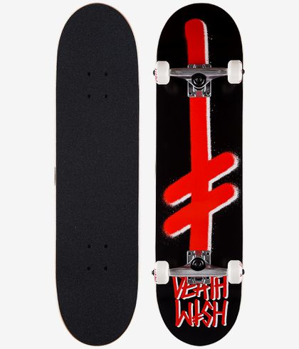 Deathwish Gang Logo Black/Red Complete Skateboard - 7.75