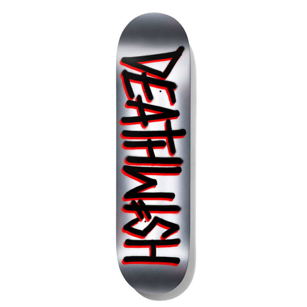 Deathwish Skateboards Deathspray Foil Black/Silver Skateboard Deck - 8.25