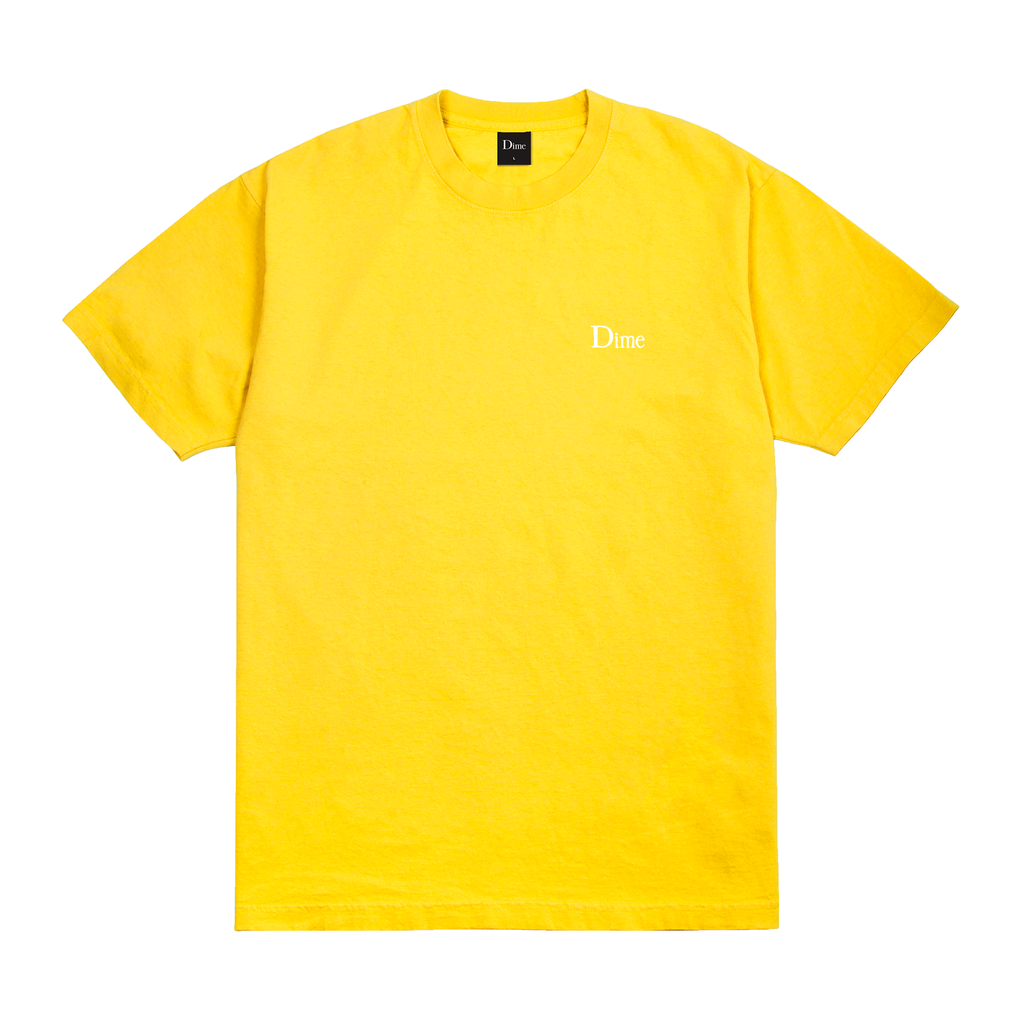 Dime Classic Small Logo T-Shirt - Yellow