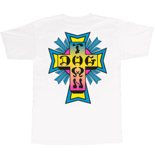 Dogtown Cross Logo T-Shirt White - Neon Fade