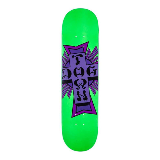Dogtown Street Cross Logo Skateboard Deck Green/Purple - 7.75