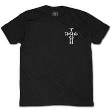 Dogtown Cross Logo T-Shirt Black - Neon Fade