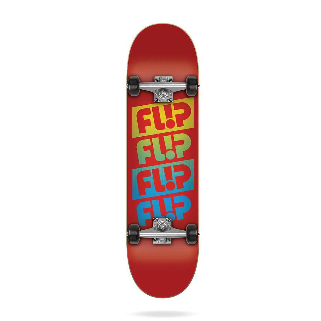 Flip Skateboards Quattro Red Team Complete Skateboard - 7.88