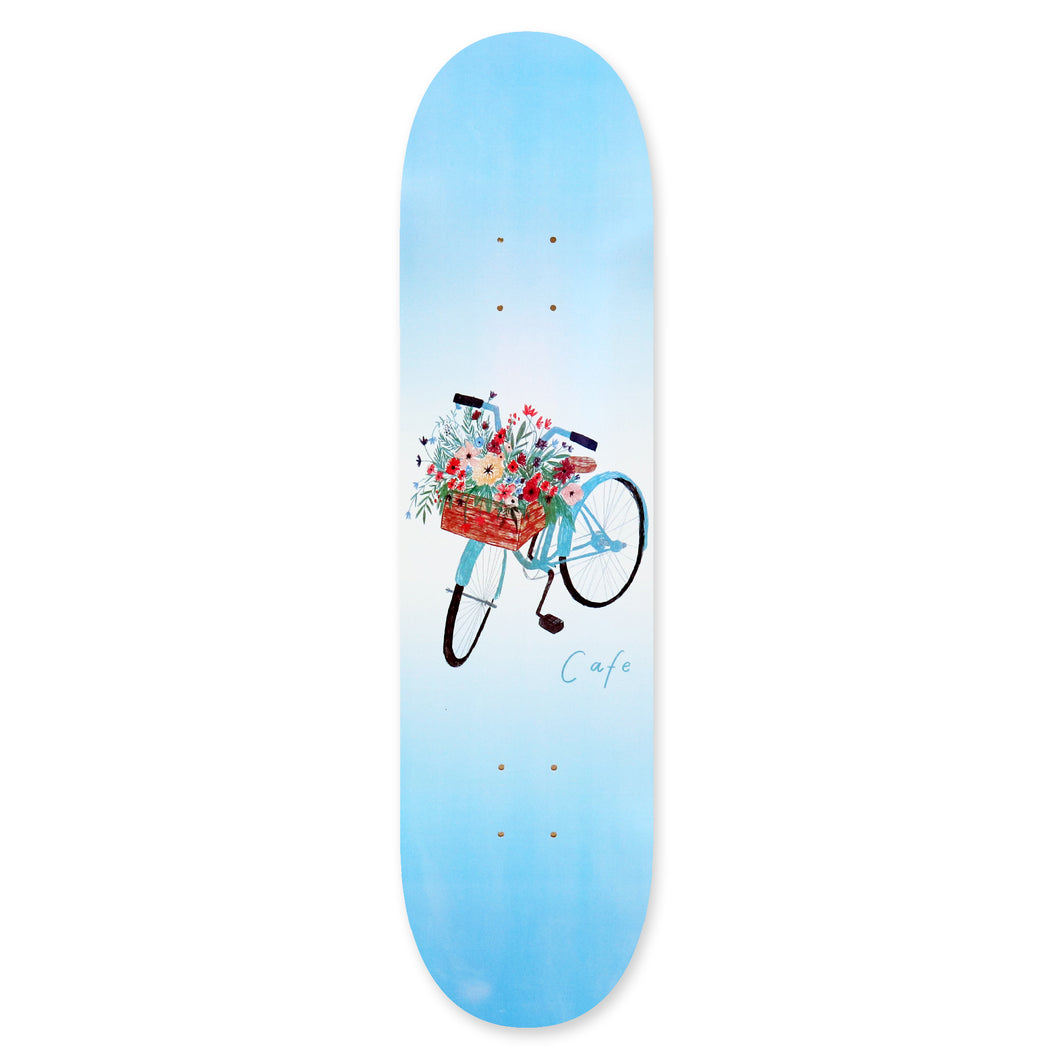 Skateboard Cafe Flower Basket Skateboard Deck Blue - 8.125