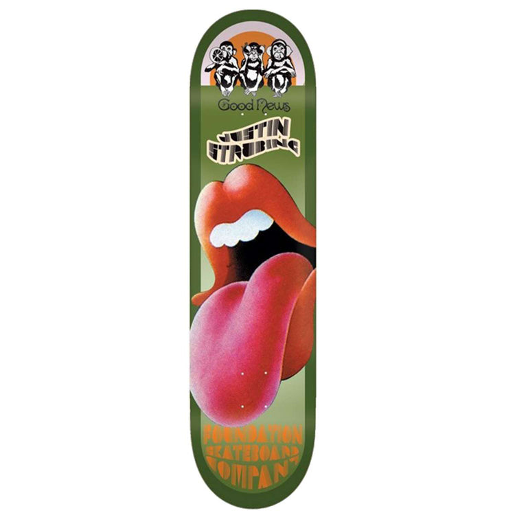 Foundation Justin Strubing デッキ 8.5インチ Foundation Skateboards Justin Strubing Good News 30 Years