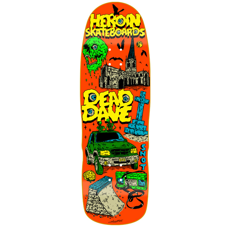 Heroin Skateboards Dead Dave Life Skateboard Deck - 10.00