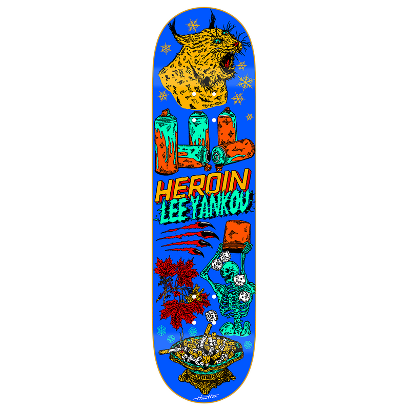 Heroin Skateboards Lee Yankou Life Skateboard Deck - 8.25 Heroin Skateboards Lee Yankou Life Skateboard Deck - 8.25