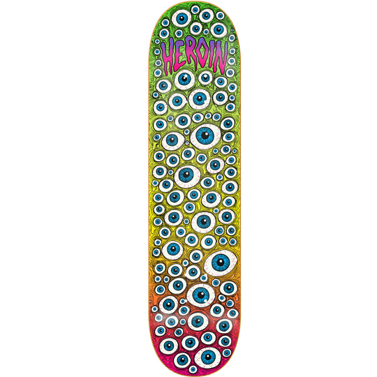 Heroin Skateboards Toxic Fade Eyes Skateboard Deck - 8.00