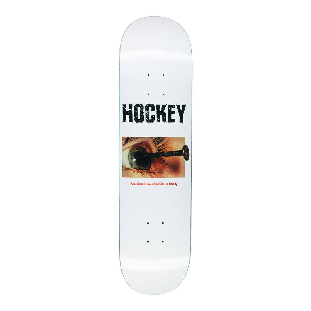 Hockey Skateboards Ben Kadow Breakfast Insanity Skateboard Deck (White) - 8.18