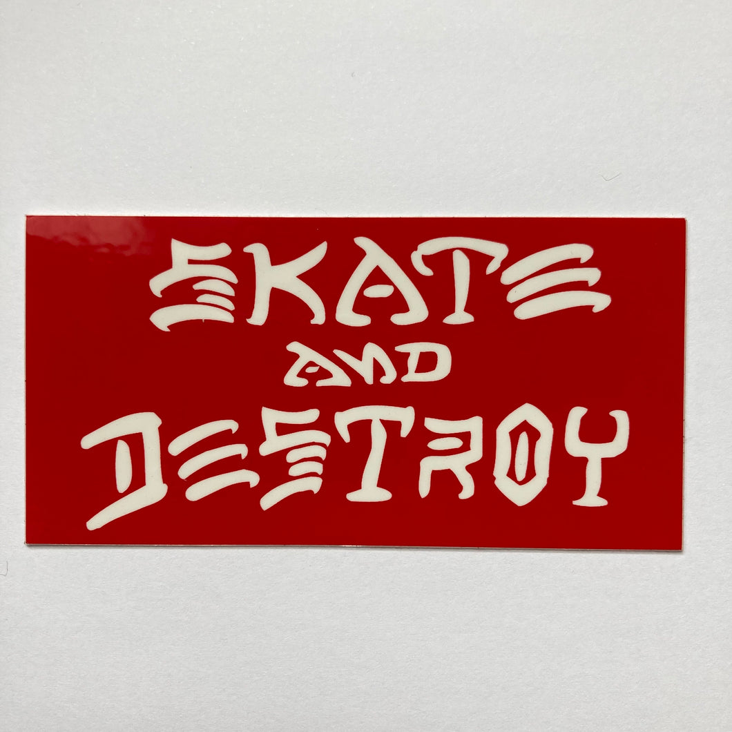 Thrasher Magazine - Skate And Destroy Sticker - Red