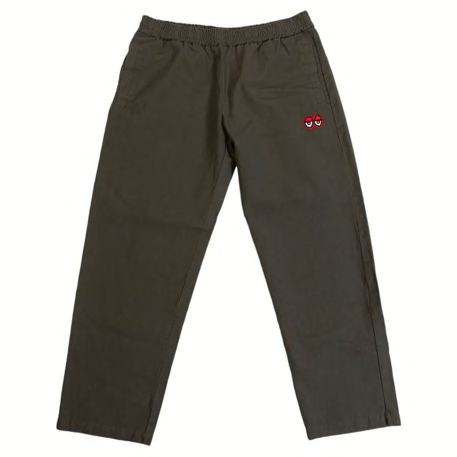 Krooked Eyes Pants Olive Red Slugger Skate Store