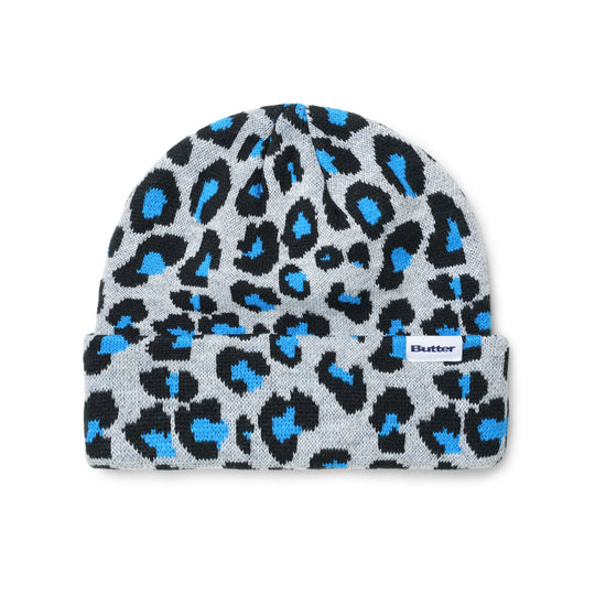 Butter Goods Leopard Beanie - Grey