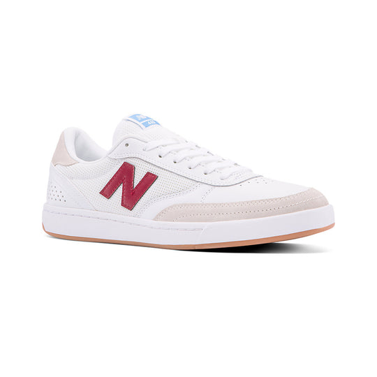New Balance Numeric 440 Skateboard Shoes - White/Burgundy