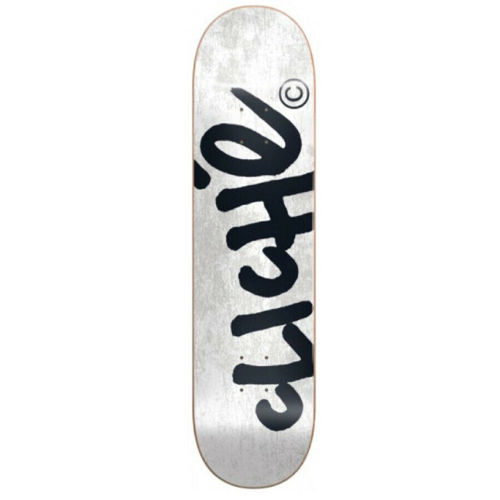 Cliche Skateboards Handwritten White Skateboard Deck - 8.125