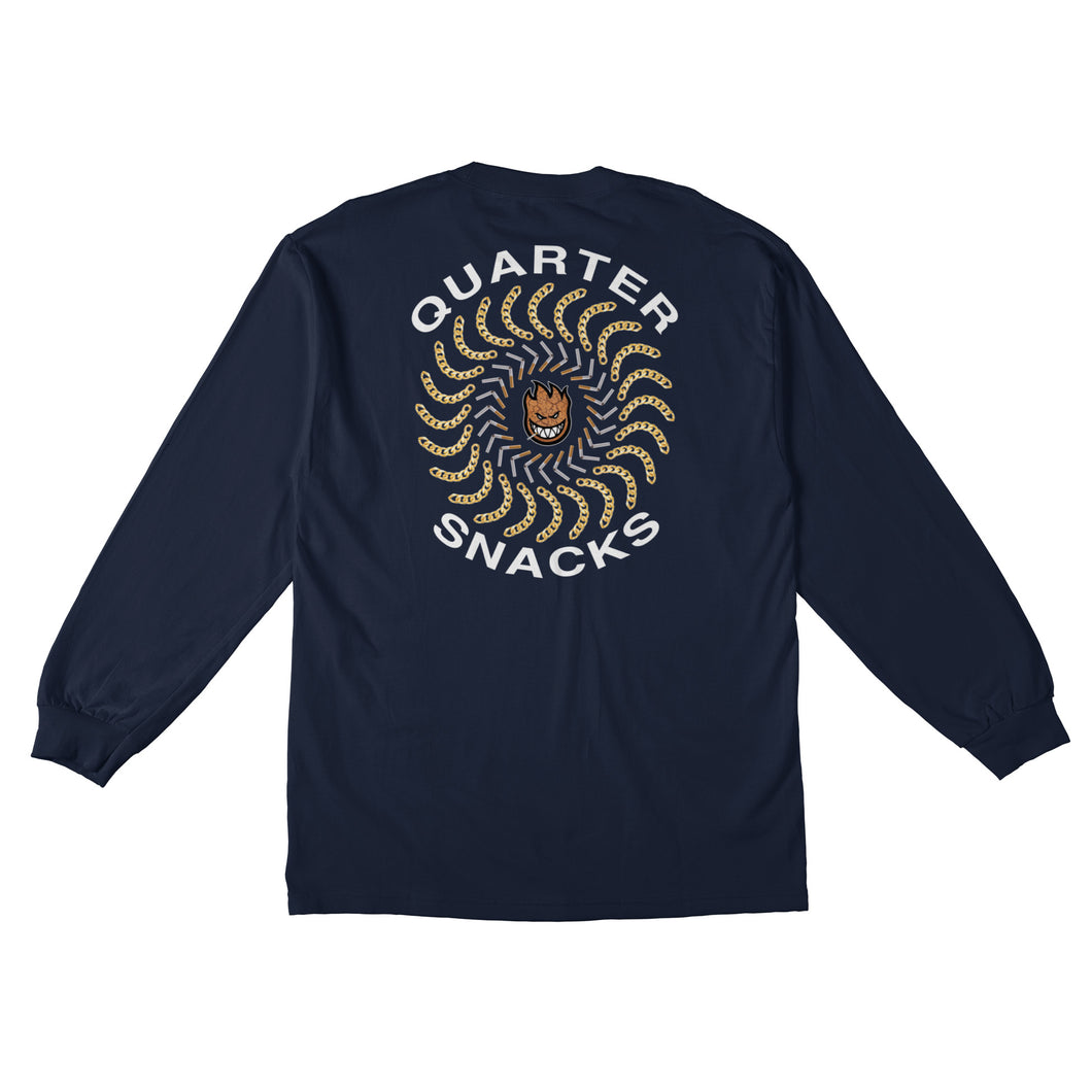 Spitfire X Quartersnacks Classic Chain Longsleeve T-Shirt - Navy