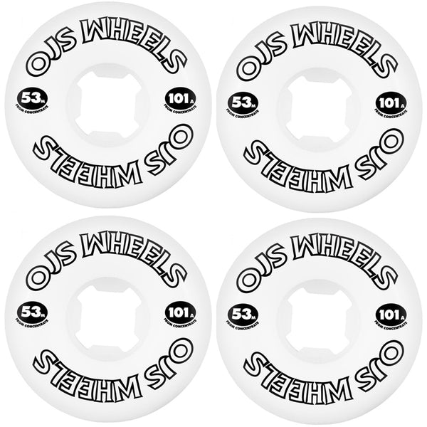 OJ Wheels From Concentrate Hardline 101A White Skateboard Wheels - 53mm