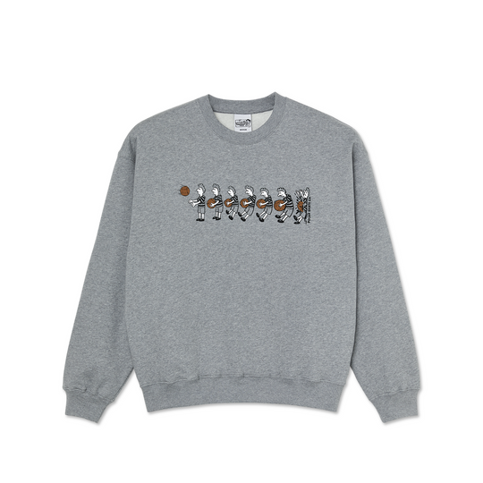 Polar Skate Co Basketball Crew Neck Sweatshirt - Heather Grey