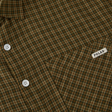 Polar Skate Co Mitchell Flannel Shirt Green Brown
