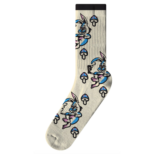 Psockadelic Buzzed Bunny Psocks - Cream (Socks)