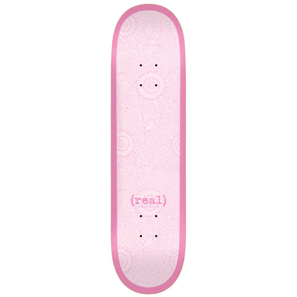 Real Skateboards Flowers Pink Renewal Skateboard Deck - 8.06