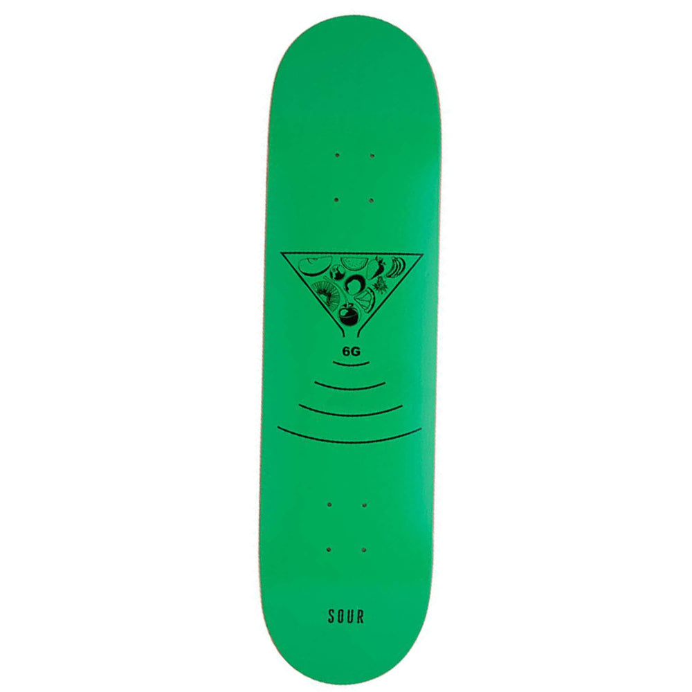 SOUR Skateboards Sour 6G Fluoro Green Skateboard Deck - 8.25