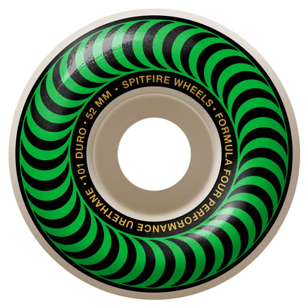 Spitfire Formula Four Classics 101A Skateboard Wheels Green Swirl - 52mm
