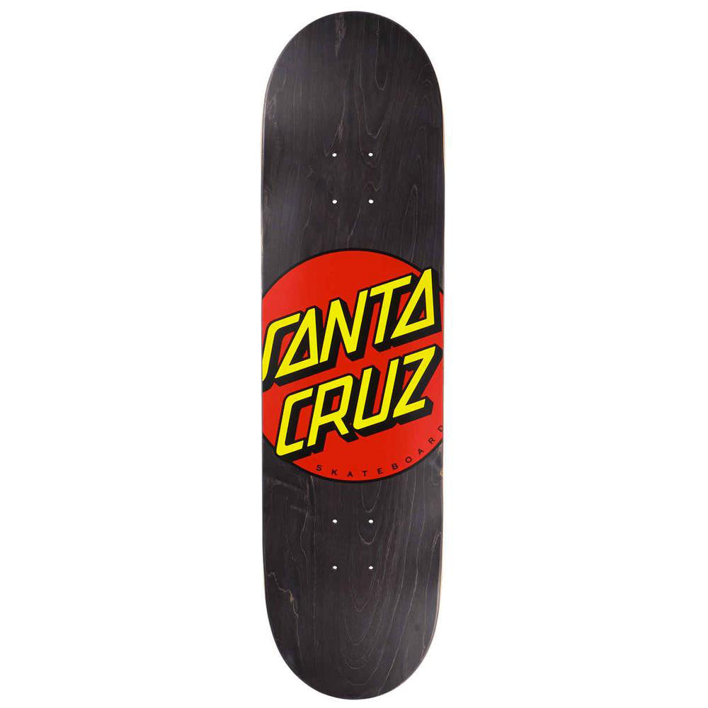 Santa Cruz Classic Dot Black Stain Skateboard Deck - 8.25