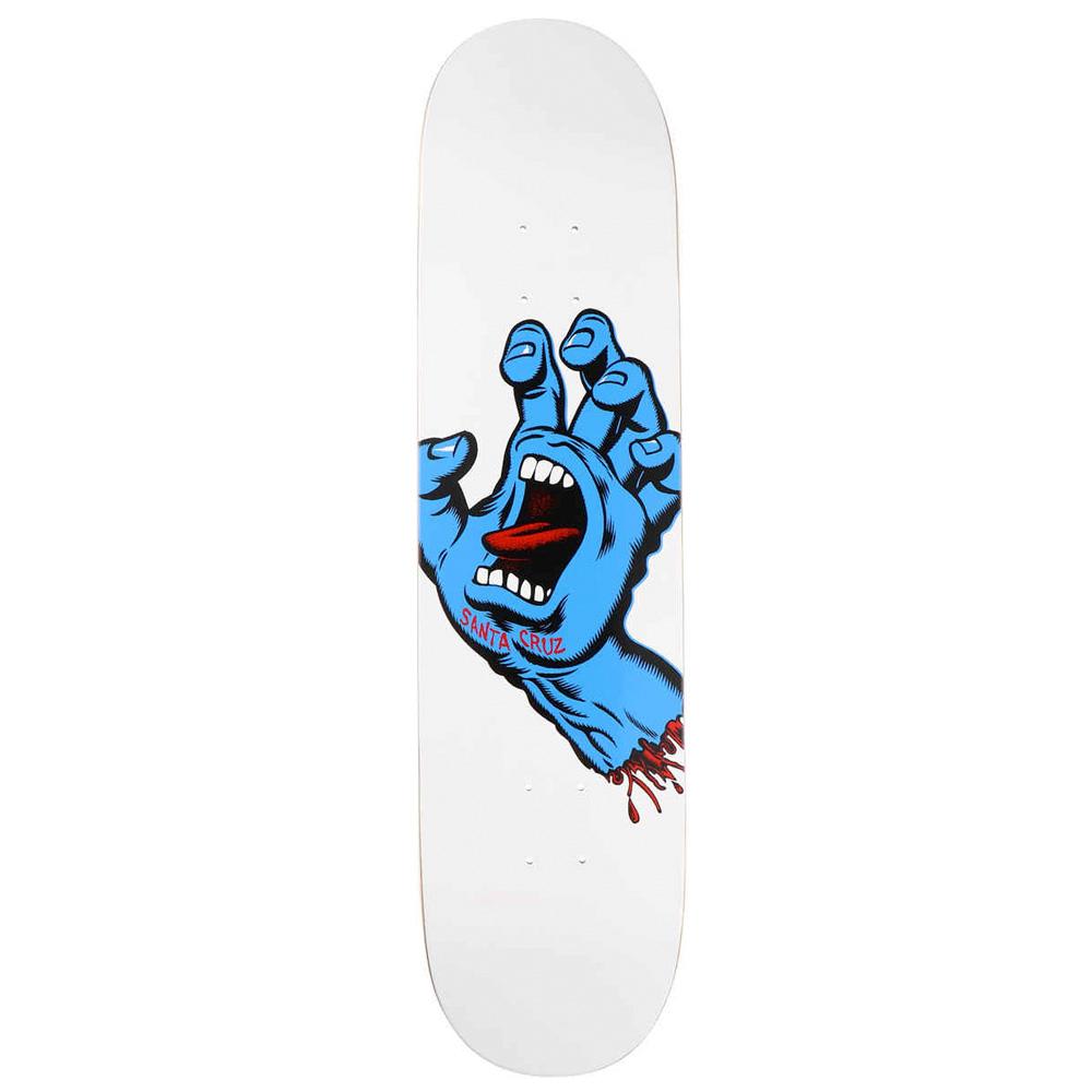 Santa Cruz Screaming Hand White Skateboard Deck - 8.25