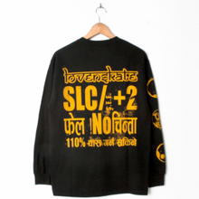 Lovenskate Drink Chai, Get Rad Longsleeve T-Shirt - Black