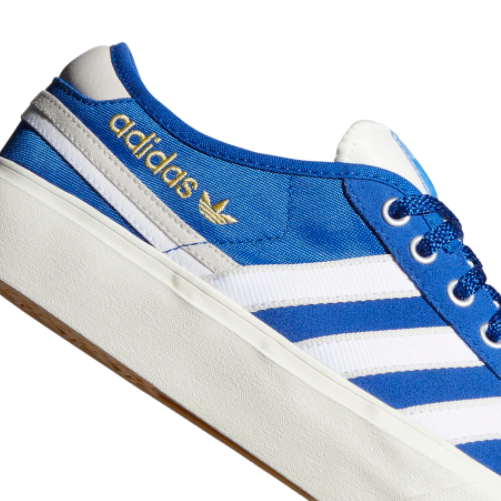 Royal blue and white adidas top