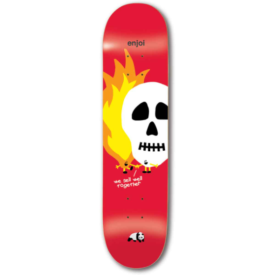 Enjoi Skateboards Skulls And Flames Skateboard Deck - 8.25