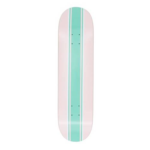 Skateboard Cafe Stripe Embossed Deck 8.00 - Pink/Teal